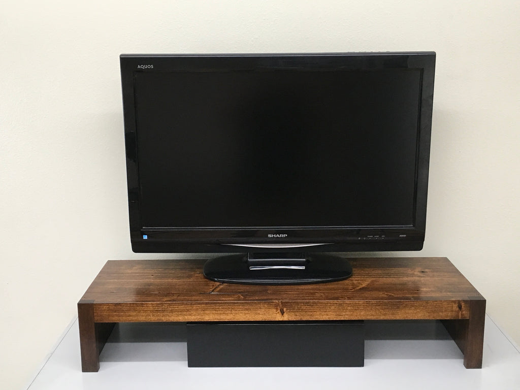 LED LCD TV Riser Stands Rustic Style Solid Wood Made in the USA - JDi Home