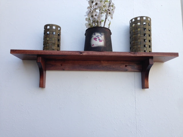 Solid Hardwood Wall Shelf Organizer 36" Wide - JDi Home