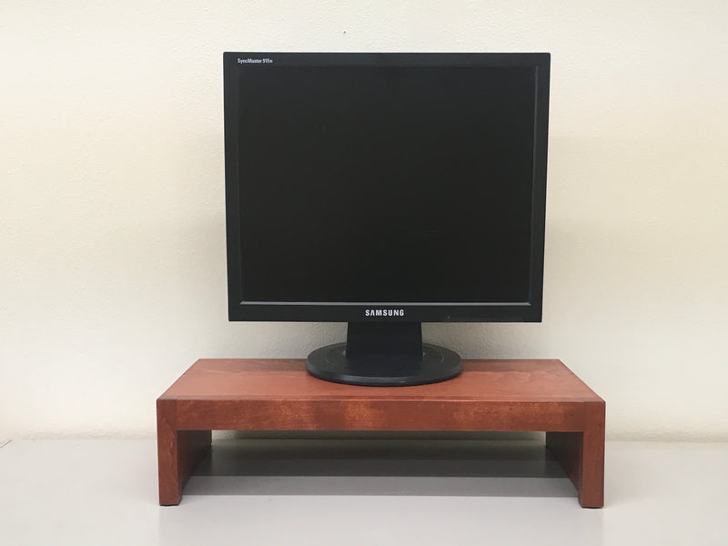 LED Computer Monitor Riser Stands Birch Wood Modern - JDi Home