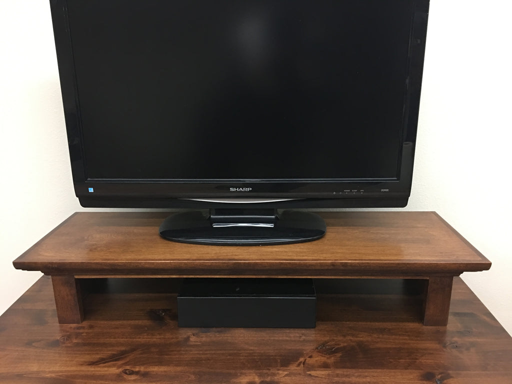 Traditional Crown Molding TV Riser Stand in Alder - JDi Home