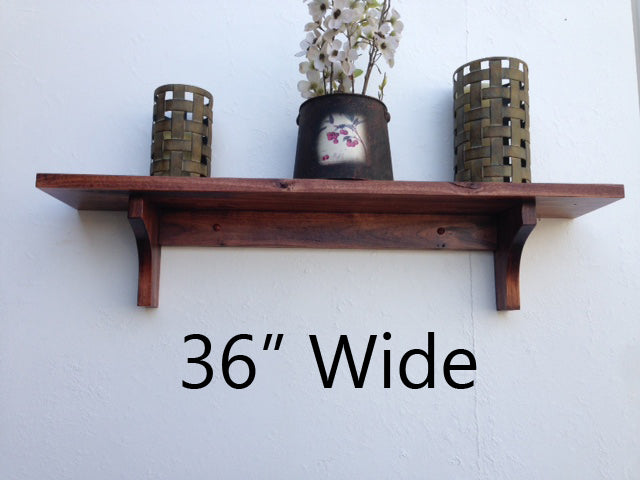 Solid Hardwood Wall Shelf Organizer 36" Wide - JDi Home