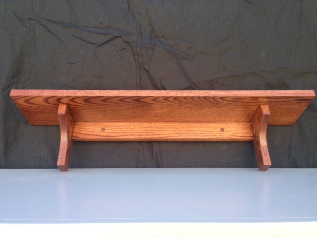 Wall Shelf in Solid Oak Wood Mission Style/Arts and Crafts Made in the USA - JDi Home