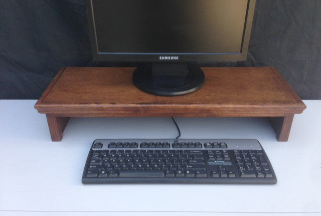 LED Computer Monitor Riser Traditional Style Birch Wood by JDI Home - JDi Home