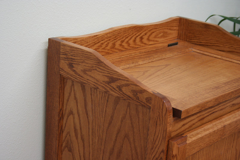 Wood Wastebasket, Trash Cabinet, Kitchen Organizer Storage, Trash Can Oak Wood Made in the USA - JDi Home