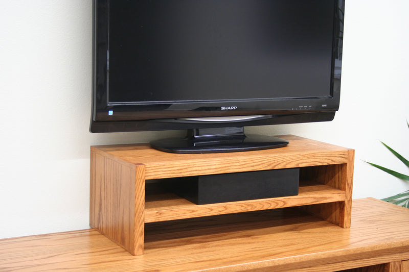LED TV Riser Stand Entertainment Center Storage Space Saver LCD Modern Oak - JDi Home