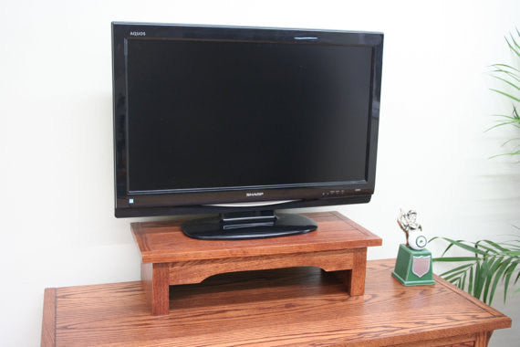 TV Riser Stands Mission/Arts and Crafts Style in Oak Wood - JDi Home