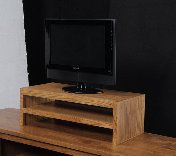 LED TV Riser Stand Entertainment Center Storage Space Saver LCD Modern Oak - JDi Home